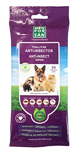 Menforsan Toallitas Anti Insectos Para Mascotas 200 g