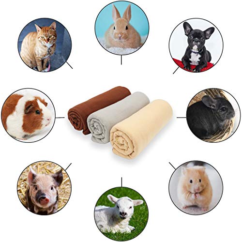 MERCURY TEXTIL –Mantas Suave de Felpa- para Perros, Gatos, Conejos y Otras Mascotas. Tamaño 130 x160 cm. Pack de 3 (Pack de 3 Liso)