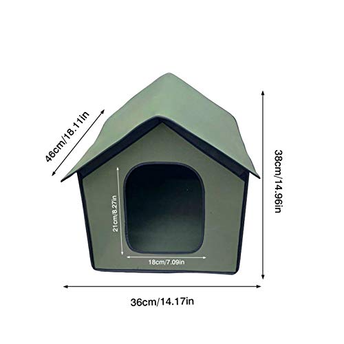 MEZING Caseta para Perros, Perrera para Perros Exterior Cálido Casa De Perro Interior Impermeable, Casa para Gatos Calentita, Casa para Animales En Interiores Y Exteriores