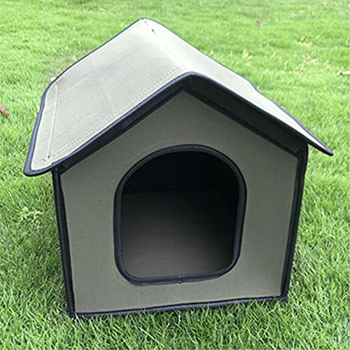 MEZING Caseta para Perros, Perrera para Perros Exterior Cálido Casa De Perro Interior Impermeable, Casa para Gatos Calentita, Casa para Animales En Interiores Y Exteriores