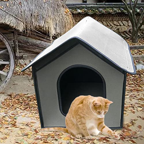 MEZING Caseta para Perros, Perrera para Perros Exterior Cálido Casa De Perro Interior Impermeable, Casa para Gatos Calentita, Casa para Animales En Interiores Y Exteriores