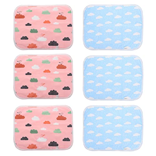 Mikikit Límites de Guinea Lavable Fleece Cause Liners: Cojines del Hámster 6 PCS Reutilizable Y Lavable Guinea Pig Pied Peads Ropa de Cama para Hámsters Pequeñas Mascotas Mats de Dormir