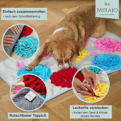 MIRAJO® - Alfombra para perros - 100 x 60 cm - con donación de animales - promueve la inteligencia - Juguete para perros - Alfombra para perros grande - Regalo para perros