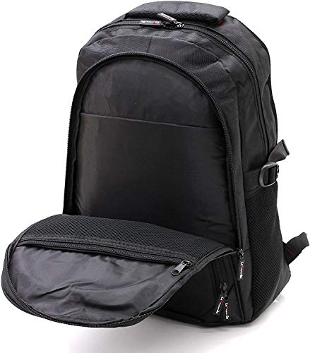 Mochila acolchada con multiples bolsillos Leonardo Mochila para motocicleta LEO50883 para tableta, iPad, soporte para PC, mochila impermeable de 15.6 pulgadas con bolsillos para universidad Laptop Bus