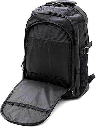 Mochila acolchada con multiples bolsillos Leonardo Mochila para motocicleta LEO50883 para tableta, iPad, soporte para PC, mochila impermeable de 15.6 pulgadas con bolsillos para universidad Laptop Bus