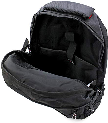 Mochila acolchada con multiples bolsillos Leonardo Mochila para motocicleta LEO50883 para tableta, iPad, soporte para PC, mochila impermeable de 15.6 pulgadas con bolsillos para universidad Laptop Bus