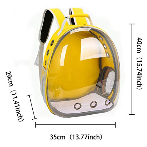 Mochila para gatos, grande, para mascotas, mochila con burbujas, bolsa de transporte ventilada portátil para perros pequeños, transparente impermeable al aire libre, diseño de cápsula transpirable