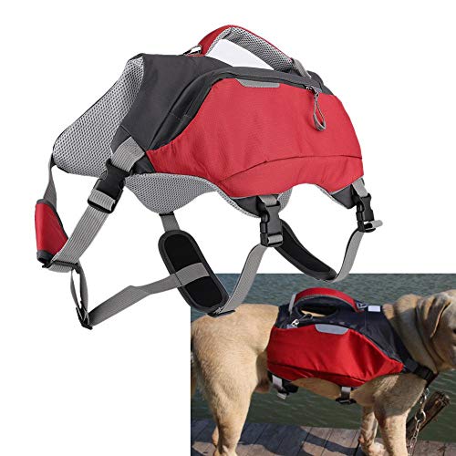 Mochila para perros Bolsas de hombro para perros Mochila portátil impermeable para perros Mochila de viaje para acampar, senderismo, entrenamiento con correa ajustable para actividades al aire libre