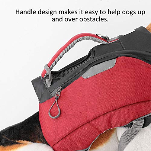 Mochila para perros Bolsas de hombro para perros Mochila portátil impermeable para perros Mochila de viaje para acampar, senderismo, entrenamiento con correa ajustable para actividades al aire libre