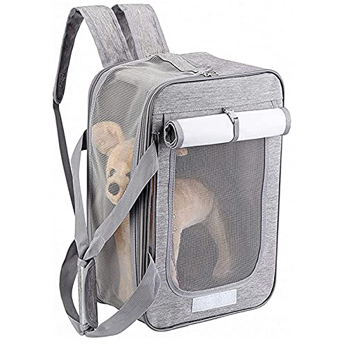 Mochila para Perros, Mochila para Perros y Gatos, Mochila para Mascotas para Gatos y Perros, hasta 12 kg, Adecuada para Caminatas al Aire Libre, Viajes y Bolsas para Mascotas al Andar en Bicicleta