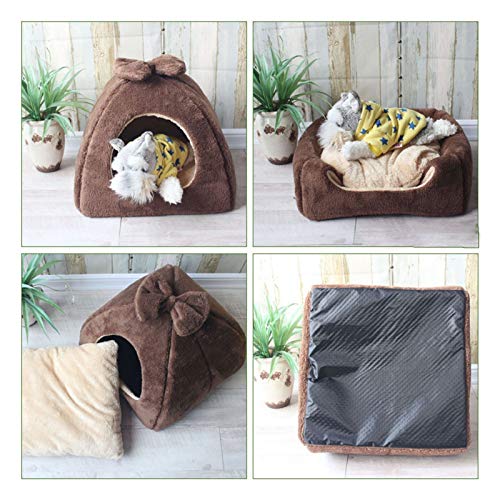 MOLUO caseta Perro Interior Calentar la Cueva del Gato casa del Animal doméstico Cama del Perro Gatito Saco de Dormir Suave Linda Estera del Animal doméstico del Gato Cama Perrito l