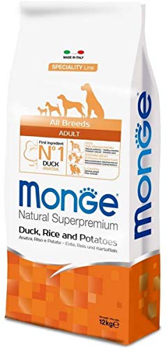 Monge All Breeds, alimento para Perros, con Pato/arroz/Patatas, 12 kg