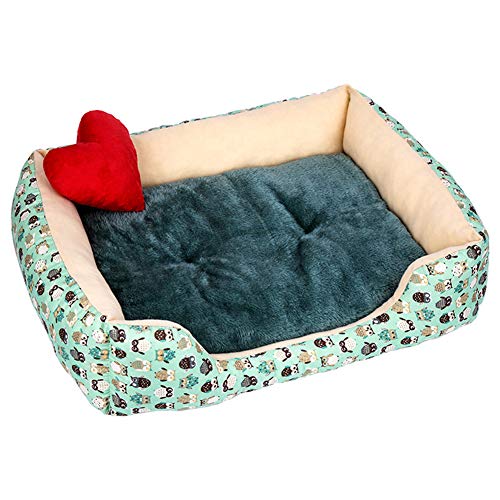 Moooi Cama Perro Mediano Caseta Perro Colchon Perro Cómoda De Felpa Muy Suave Cama Perro Antiestres Camas Perro Baratas Cama para Perros Grandes Small,Owl Green