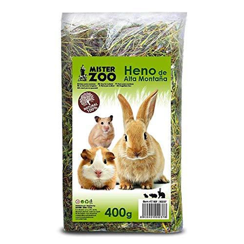 MovilCom® - Heno de Alta montaña para Hamster heno Natural para Mascotas pequeñas heno con Hierbas 400g