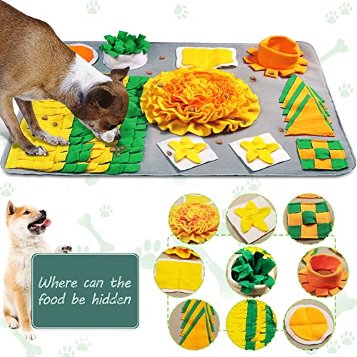 MULEVIP Snuffle Mat para Perros 72 * 52 cm Alfombra Olfativa Perros,Alfombra de Actividades para Mascotas,Alfombra Olfato Perro Mat para el Entrenamiento del Olfato y la Alimentación Lenta