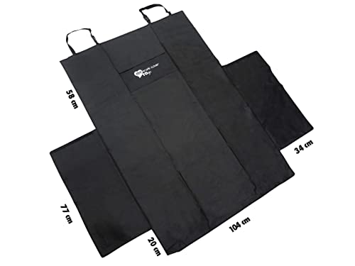 MY TO - Funda para Maletero Coche Protector de Perros - Accesorios Coche Antideslizante, Impermeable y Universal para Perro, con Bolsillas para Cepillo, Collares, Bozal, 155 X 170 Cm, Color Negro