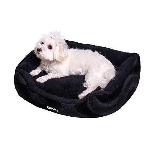 MYANIMALY Cama para Mascotas Fluffy - Cama para Perros Blanda, Cama para Gatos de Peluche, Sofá para Mascotas Antialérgico, Lugar para Dormir para Perros Pequeños y Gatos