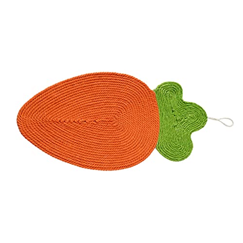 MYBOON - Rascador Colgante para Gatos, sisal, Suministros para uñas, Juguetes Finos y duraderos para Mascotas, con Forma de Comida Inferior Antideslizante, Opcional, rascador para Gatitos, Zanahoria