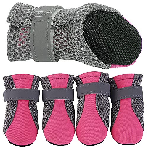 NA 1 Unidades Botas de Perro Protector de Pata de Perro Protector Botas de Perro Pequeños Zapatos para Perro Pequeño Primavera Verano Caminar Correr