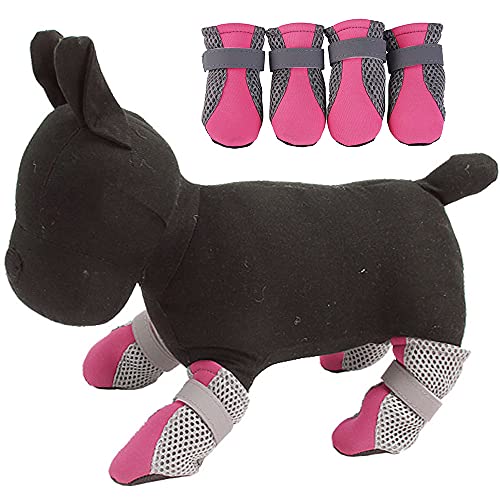 NA 1 Unidades Botas de Perro Protector de Pata de Perro Protector Botas de Perro Pequeños Zapatos para Perro Pequeño Primavera Verano Caminar Correr