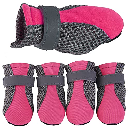 NA 1 Unidades Botas de Perro Protector de Pata de Perro Protector Botas de Perro Pequeños Zapatos para Perro Pequeño Primavera Verano Caminar Correr