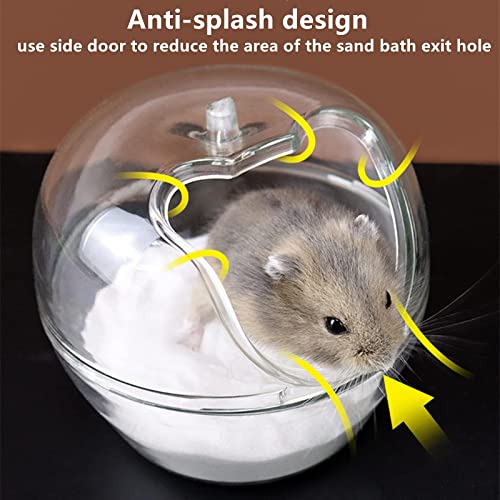 NA Baño de Hámster,Baño de Arena de Hámster,Inodoro para Hámster, Hámster Pet Baño,Sauna Baño de Hámster, con Pala,para Hamster Guinea Pig Hurón Gerbil Chinchilla y Animales Pequeños