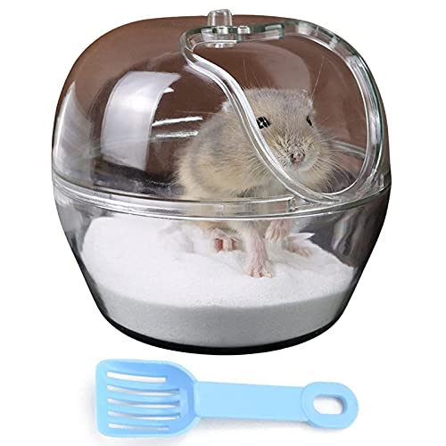 NA Baño de Hámster,Baño de Arena de Hámster,Inodoro para Hámster, Hámster Pet Baño,Sauna Baño de Hámster, con Pala,para Hamster Guinea Pig Hurón Gerbil Chinchilla y Animales Pequeños