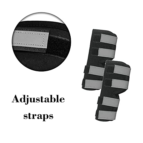 NA Perno trasero de la pierna del perro Hock Brace Front Leg Brace Canine Carpal Support con correas reflectantes de seguridad para caninos