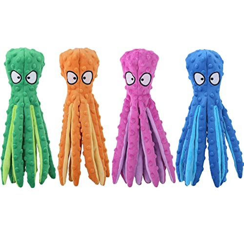 NA Pet Supplies Peluche Sonido Juguete Pulpo Piel Perro Morder Sonido Juguete Plátano Con Papel Sonido BB Llamada