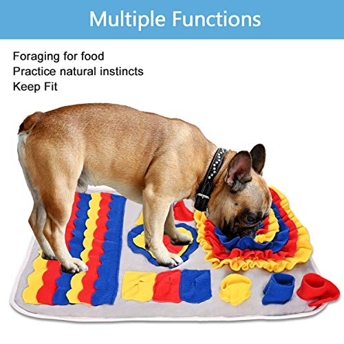 Nabance Snuffle Mat para Perros Alfombra Olfativa Perros Alfombra de Actividades para Mascotas fomenta Las Habilidades Naturales de forrajeo Colchonetas para Resbalar