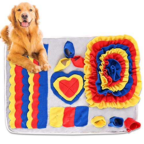 Nabance Snuffle Mat para Perros Alfombra Olfativa Perros Alfombra de Actividades para Mascotas fomenta Las Habilidades Naturales de forrajeo Colchonetas para Resbalar