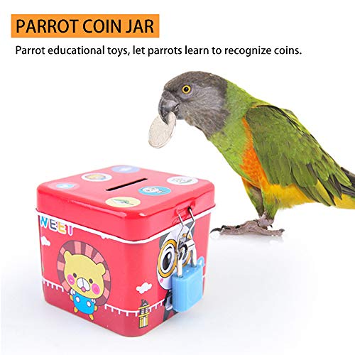 NAMIS Juguetes Agapornis 7pcs Juguetes Loros Mini Carro de la Compra monopatín Anillo de Entrenamiento Campana Juguetes interactivos para pajaros,Loros,guacamayos,cotorras,periquitos,cacatúas