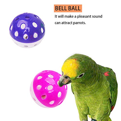 NAMIS Juguetes Agapornis 7pcs Juguetes Loros Mini Carro de la Compra monopatín Anillo de Entrenamiento Campana Juguetes interactivos para pajaros,Loros,guacamayos,cotorras,periquitos,cacatúas