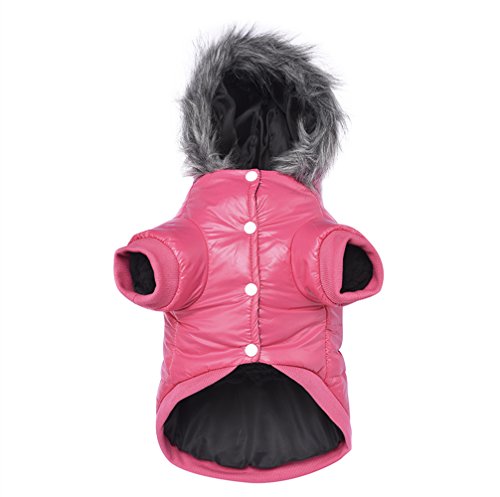 Namsan Abrigo de Invierno para Perros Chaqueta para Perro Acolchada con Algodón Cálido Abrigo con Capucha para Perros Pequeños/Medianos-L