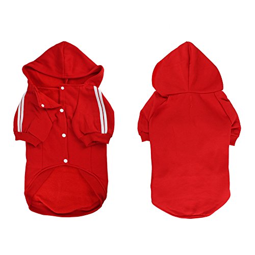 NAMSAN Sudaderas para Perros con Capucha Disfraces para Perros, Abrigo Perro de Invierno Suave y Cómoda, Ropa para Perros Medianos y Grandes, Rojo-3XL