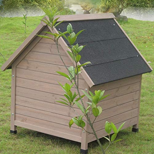 NANI Caseta de Perro, Paneles Easy Clean Lluvia y el Viento Protector, Madera Impermeable Cat House extraíble Alimentos for Mascotas Caliente Regalo Pequeña Mediana