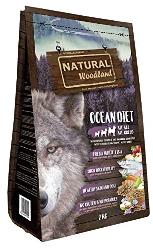 NATURAL GRl Greatness Pienso Seco para Perros Receta Natural Woodland Ocean Diet. Super Premium. Todas Las Razas y Edades. Sin Gluten (2 Kg)