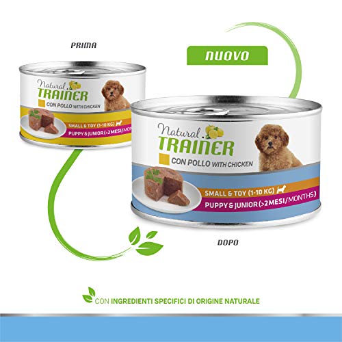 Natural Trainer - Paté para Perros Mini-Toy Puppy-Junior con Pollo - 24 x 150g - 3,6kg