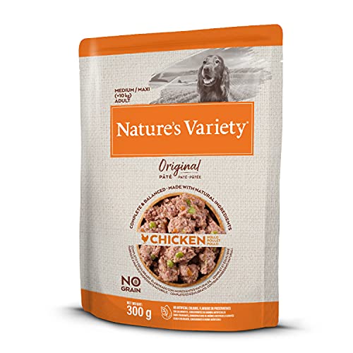 Nature's Variety Original No Grain - Paté para Perros Adultos con Pollo - Caja 8 x 300 g