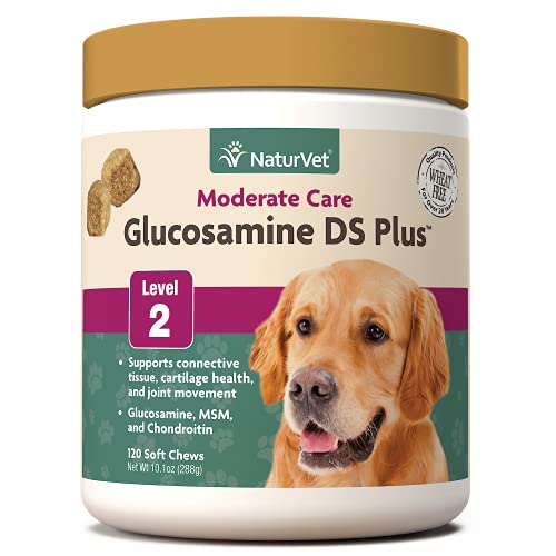 NaturVet GLUCOSAMINE - DS Plus MSM and Chondrotin Soft Chews for Dogs 120 COUNT