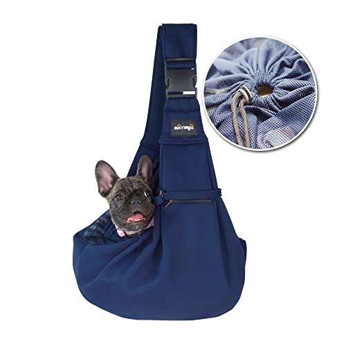 NATUYA Bolsa de viaje para mascotas – Mochila de malla transpirable para viajes, para perros, gatos, manos libres, bolsa para mascotas, bolsillo con hebilla (azul)