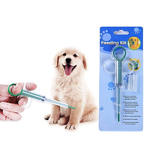 NC 2 Jeringas para Mascotas, Dispensador De Pastillas para Mascotas, Alimentador de Pastillas para Perros y Gatos, Dispensadora De Alimentación Médica Reutilizable