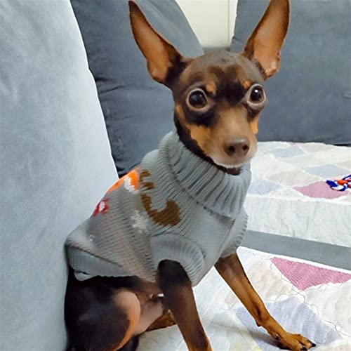 NC Ropa para Mascotas, suéter para Perros pequeños, Jerseys cálidos para Invierno para Mascotas, Ropa para Mascotas para Perros, Traje para Cachorros, Traje para bebé (Ciervo Gris)