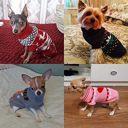 NC Ropa para Mascotas, suéter para Perros pequeños, Jerseys cálidos para Invierno para Mascotas, Ropa para Mascotas para Perros, Traje para Cachorros, Traje para bebé (Ciervo Gris)