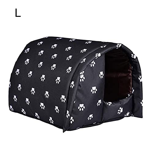 Nedyet Cómodo triángulo cama para gatos, tienda de campaña, impermeable, casa para perros y mascotas, para exteriores, resistente a la intemperie, plegable