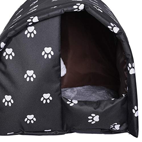 Nedyet Cómodo triángulo cama para gatos, tienda de campaña, impermeable, casa para perros y mascotas, para exteriores, resistente a la intemperie, plegable