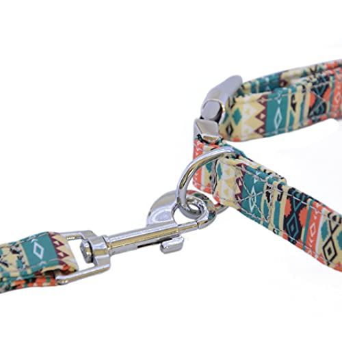 NESDRI, Collar para Perro, Mascota, étnico, Tribal, Azteca, Original. Moderno, Multicolor, Nailon, Collar Moda, Ajustable. para Perro medianos y Grandes, Bonito. Diseño Moderno para Perro.Talla S.