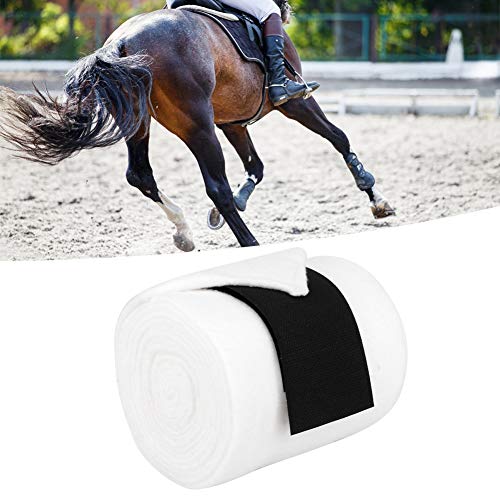 Neufday Forro Polar para Patas de Caballo Abrigo para Botas de Caballo, Soporte para Patas de Caballo, Vendaje para protección de Botas Abrigo para Botas de Caballo Blanco Abrigo para Botas de