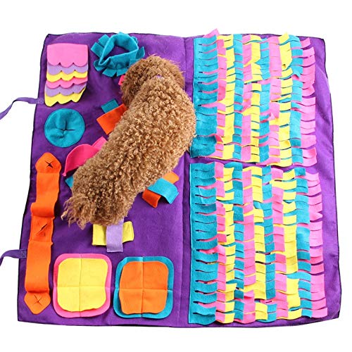 NGHSDO Alfombra Olfato Perro Manta del Perro casero del forraje Snuffle Mat Mat oler Formación Lavable for Perros de Perrito Desmontable a aliviar el estrés de Juguete Rompecabezas 05 (Color : G)