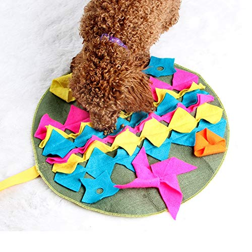 NGHSDO Alfombra Olfato Perro Manta del Perro casero del forraje Snuffle Mat Mat oler Formación Lavable for Perros de Perrito Desmontable a aliviar el estrés de Juguete Rompecabezas 05 (Color : G)